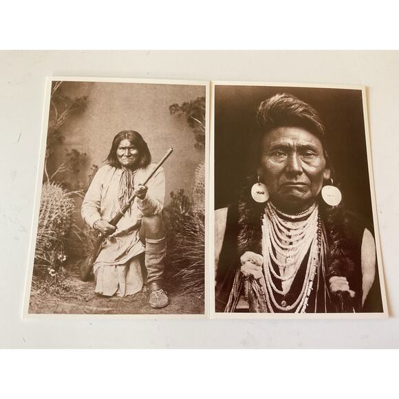 1991 & 1992 AZUSA Postcards Chief Joseph & Geronimo - Picture 4 of 9